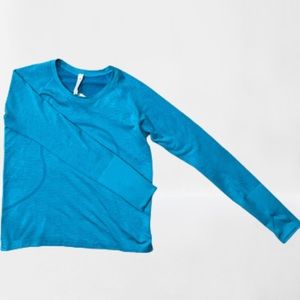 Lululemon Crush the Distance Long Sleeve Teal Blue - Size 10